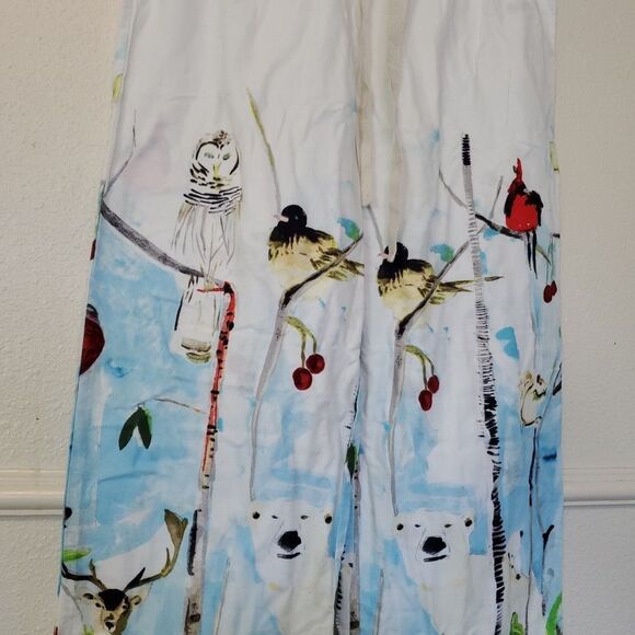 Anthropologie Pajama Voutsa Winter Wonderland Pants Size Small Cotton Sleepwear - Picture 5 of 16